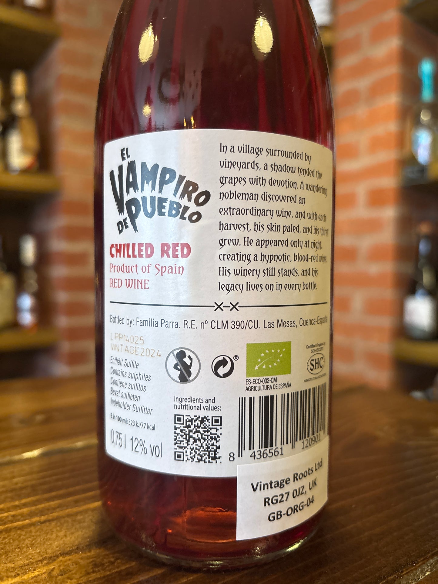 Parra Jiménez Vampiro de Pueblo Chilled Red 2024 – Juicy, Organic Spanish Red to Enjoy Cold