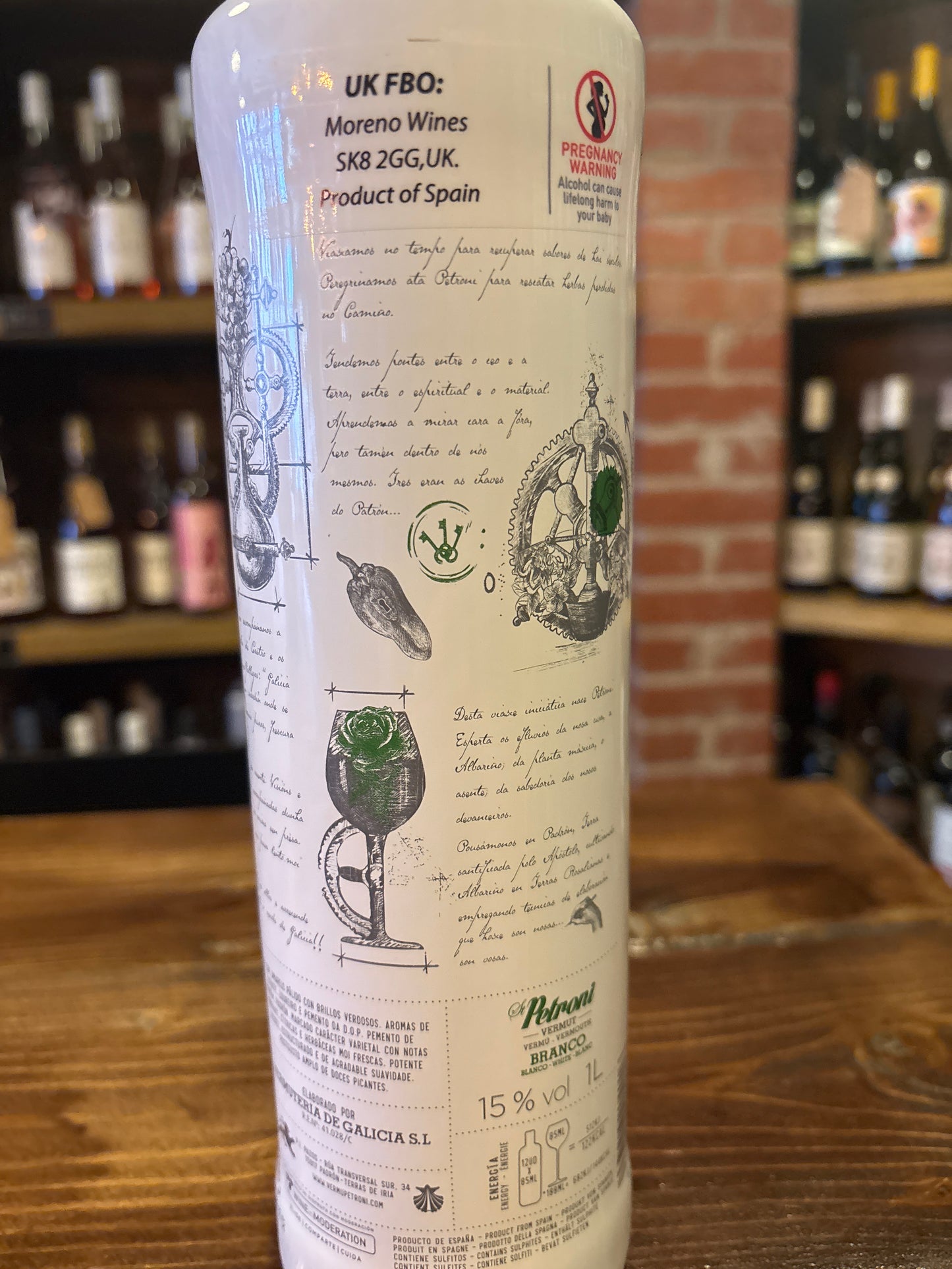 St. Petroni Vermú Branco 1L – White Vermouth from Galicia, Spain