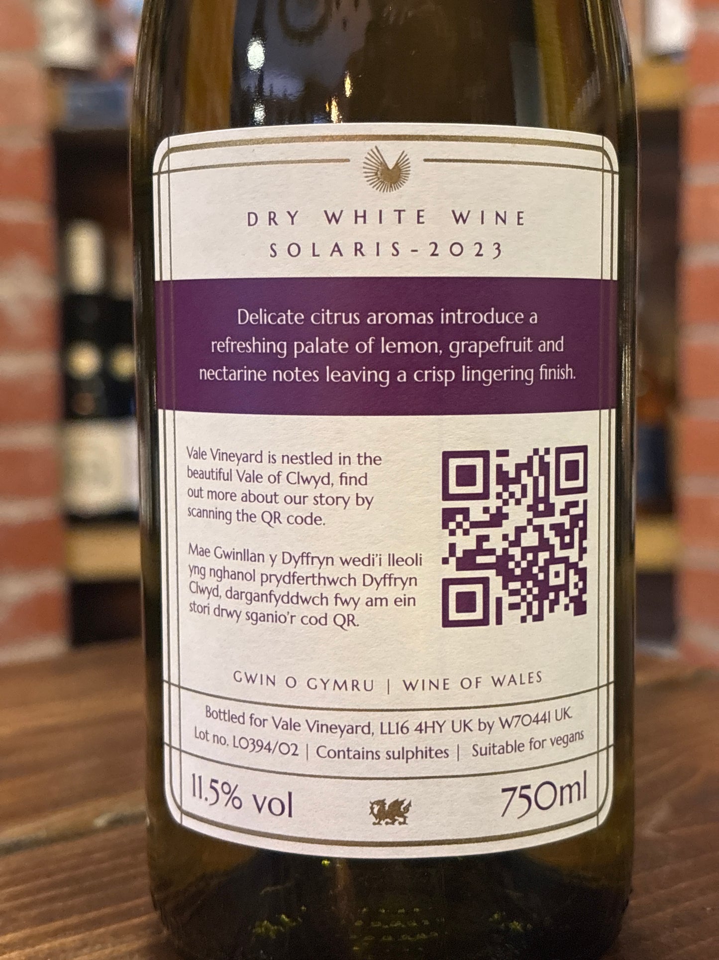 Vale Vineyard Solaris White Wine 2023