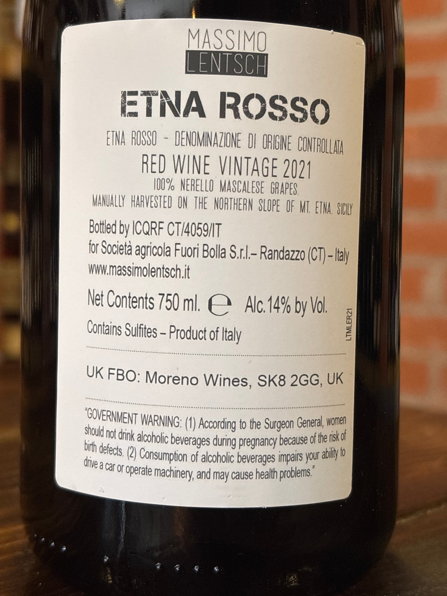 Massimo Lentsch Etna Rosso 2021