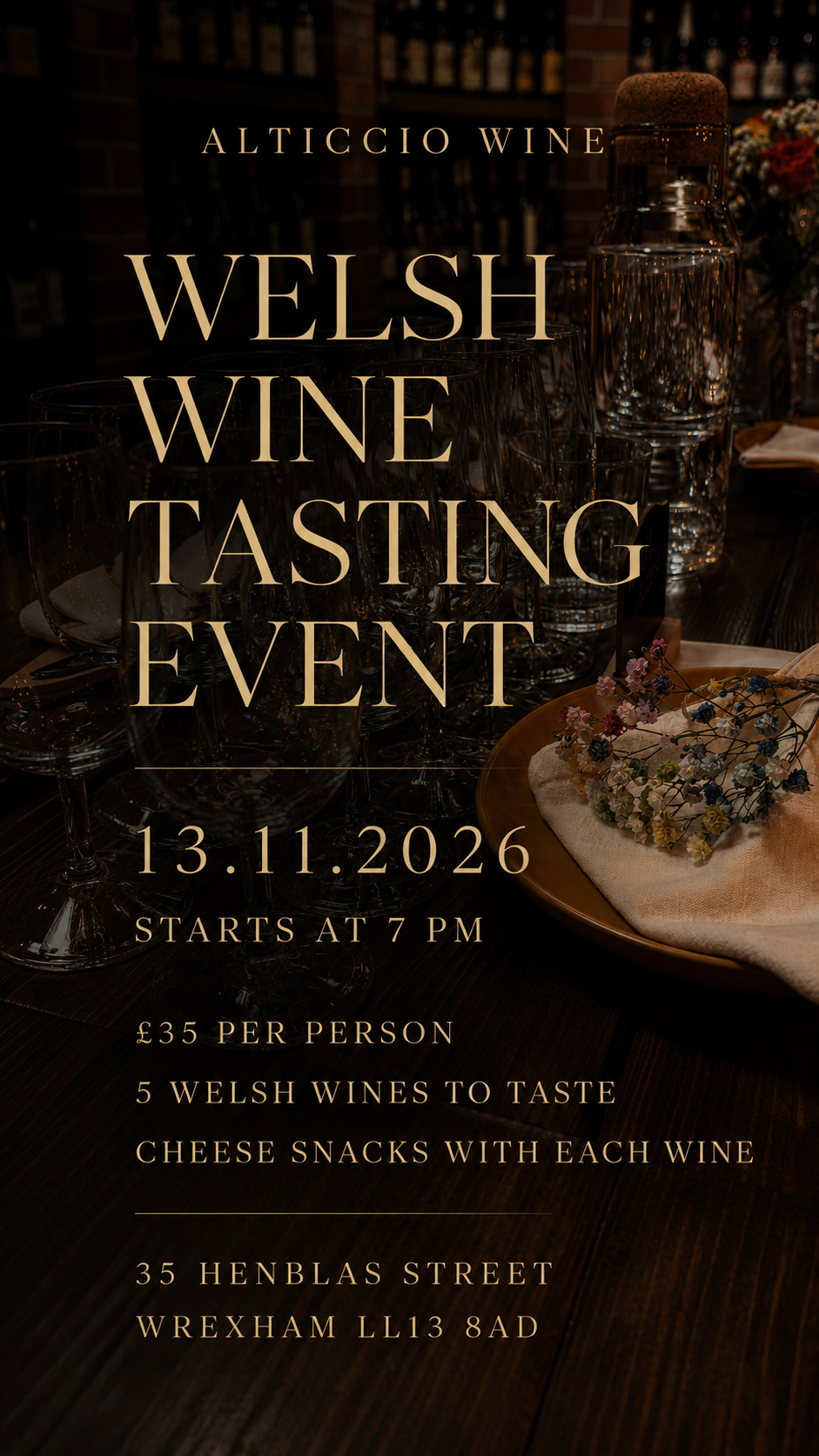 Wine Tasting with Winemaker from Vale Vineyard, 13/11/2026