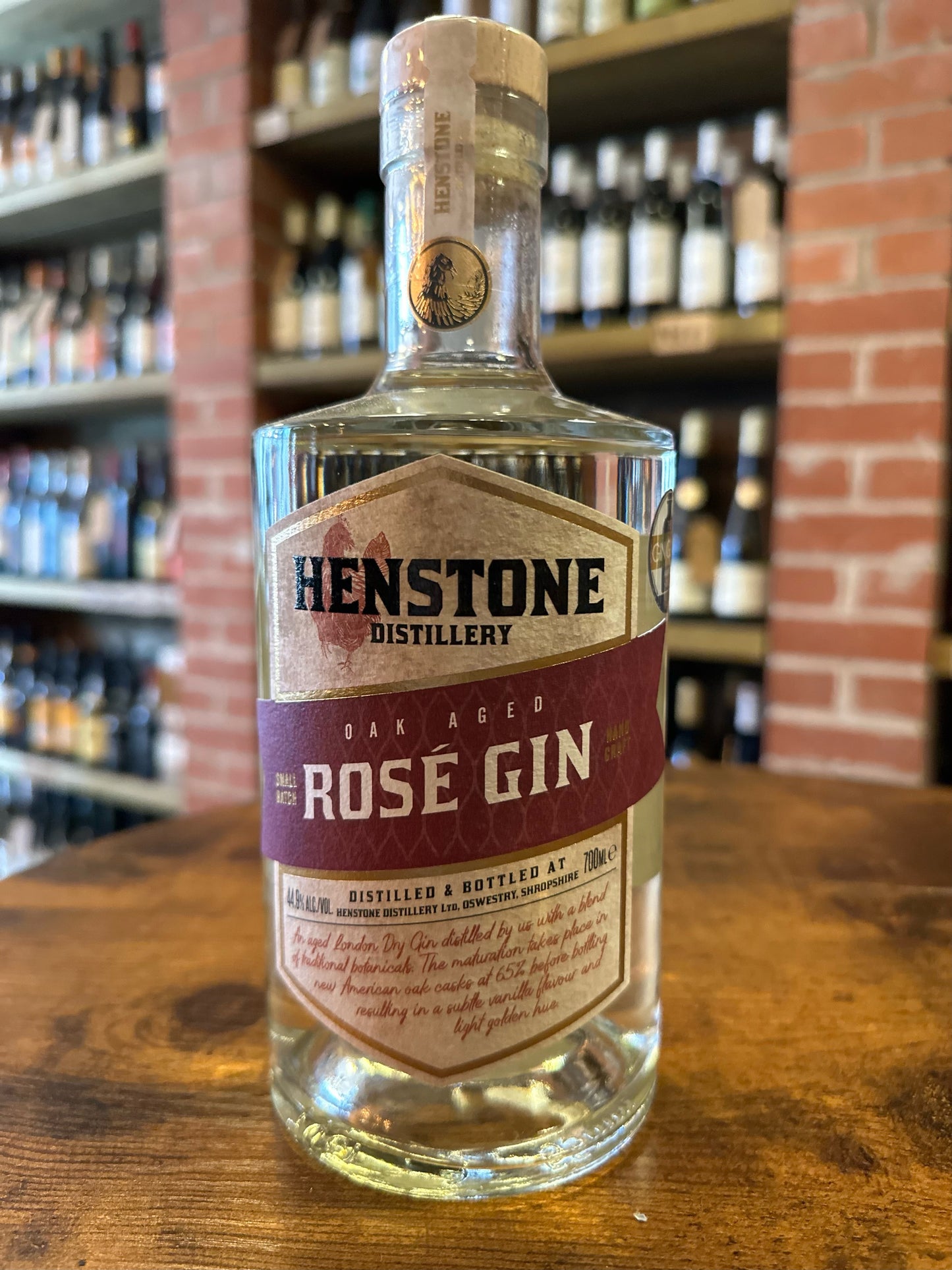 Henstone Distillery Oak Aged Rosé Gin – 700ml