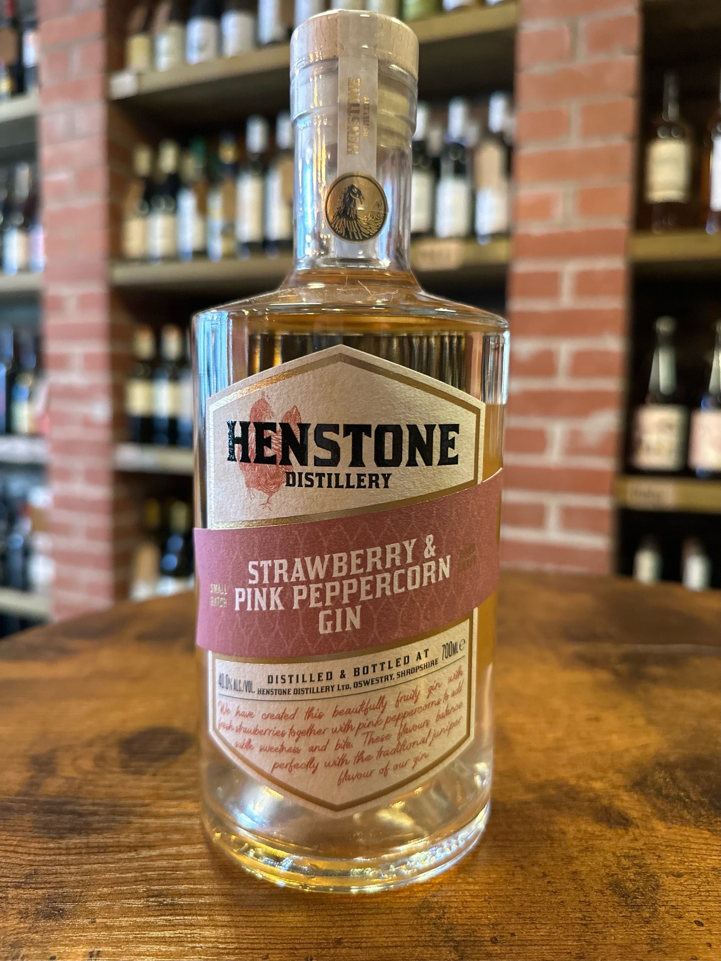 Henstone Distillery Strawberry & Pink Peppercorn Gin – 700ml