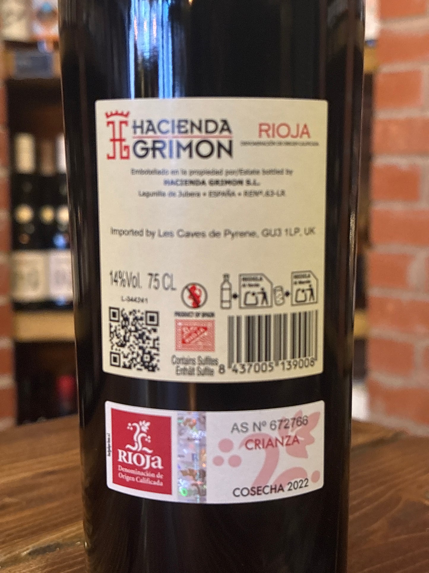 Hacienda Grimón Rioja Crianza 2022