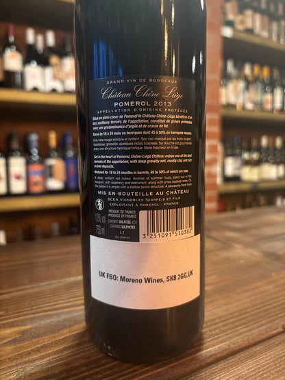 Château Chêne Liège Pomerol 2013