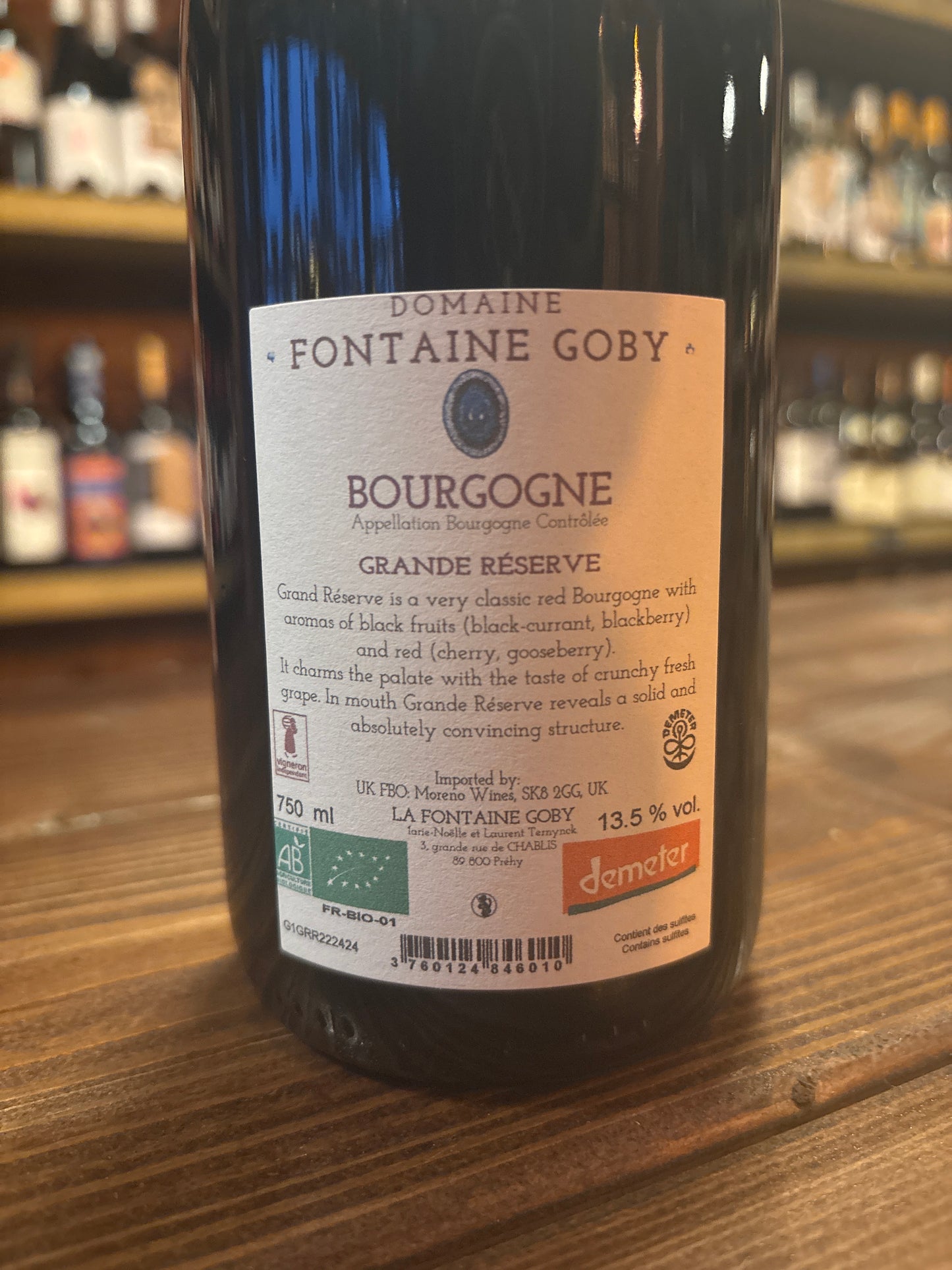 Fontaine-Goby Bourgogne Grande Réserve Rouge 2022