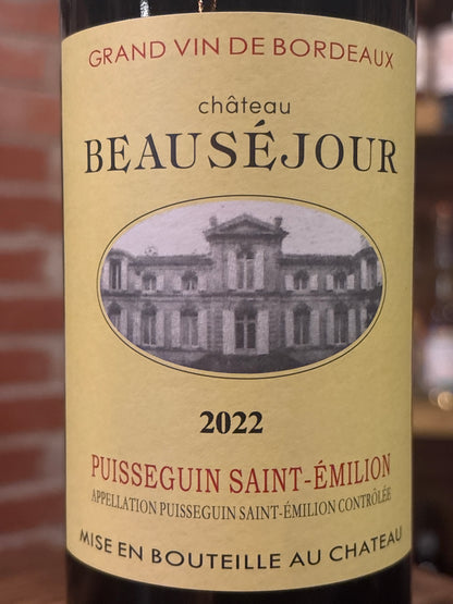 Château Beauséjour Puisseguin–Saint-Émilion 2022