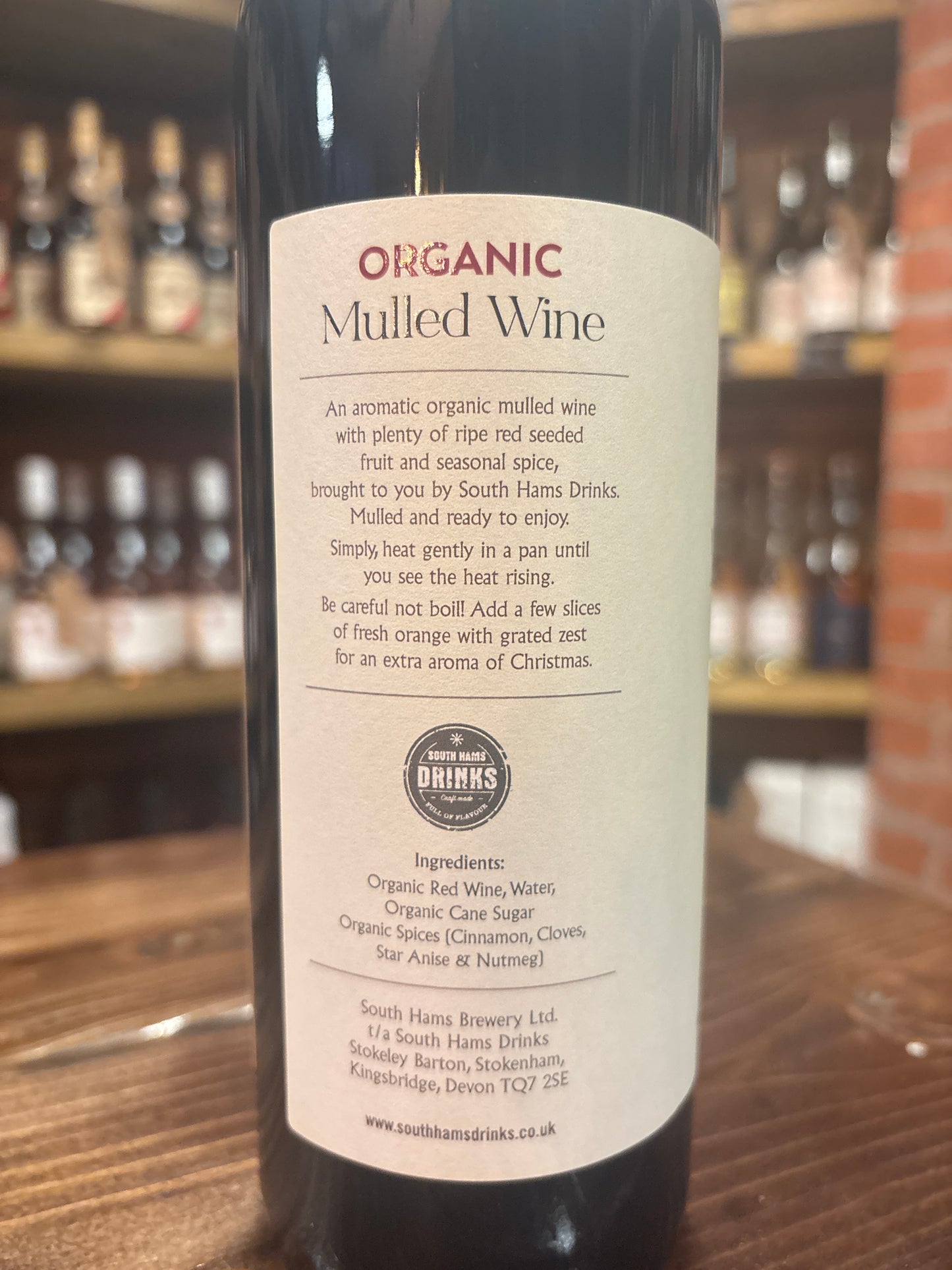 South Hams Drinks Organic Mulled Wine