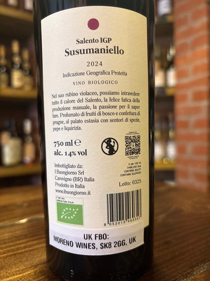 I Boungiorno Salento IGP Susumaniello 2024