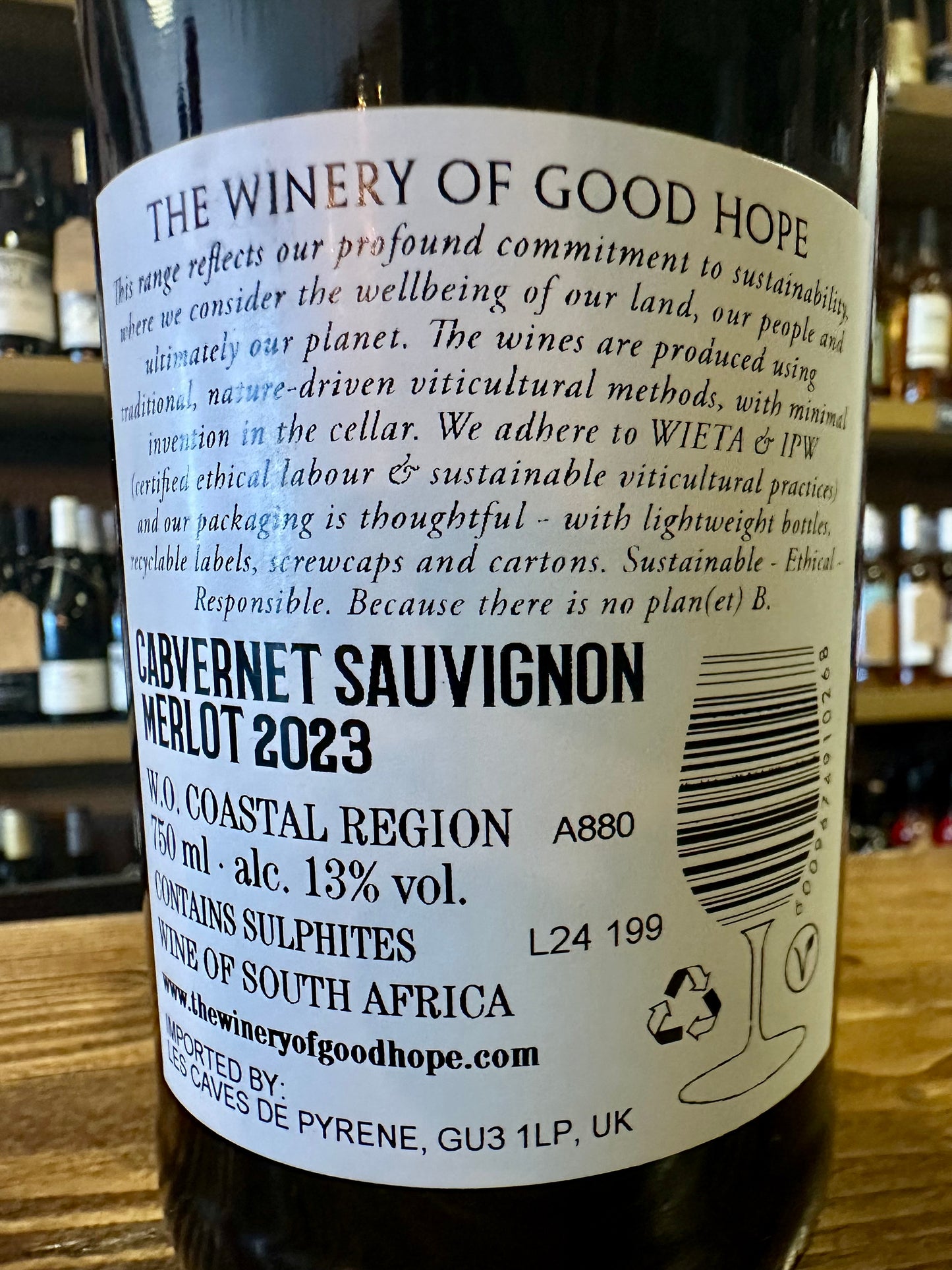 The Winery of Good Hope Oceanside Cabernet Sauvignon Merlot 2023