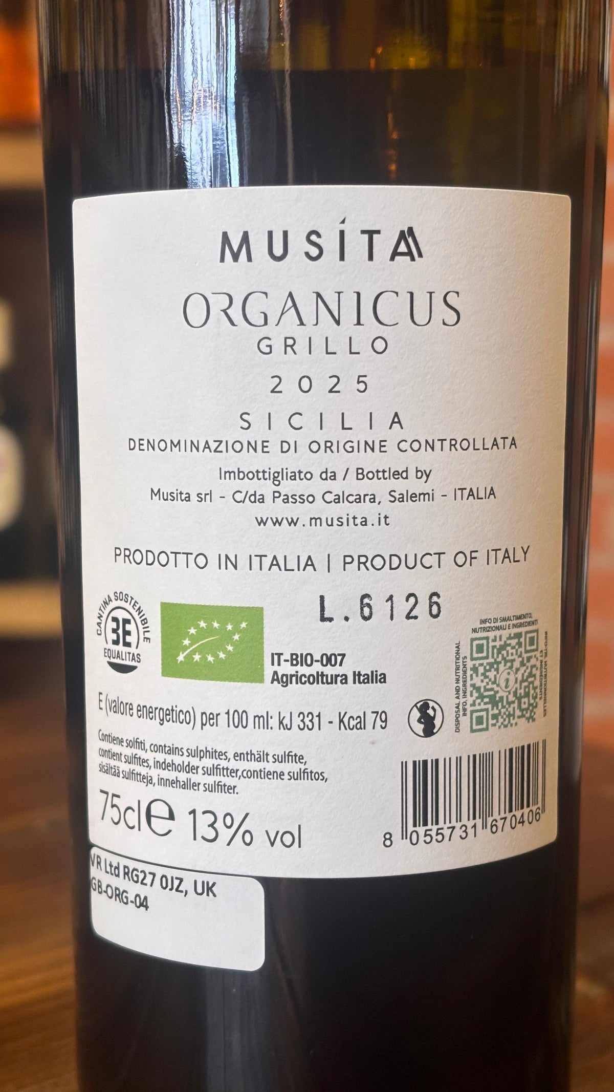 Musìta Organicus Grillo 2025
